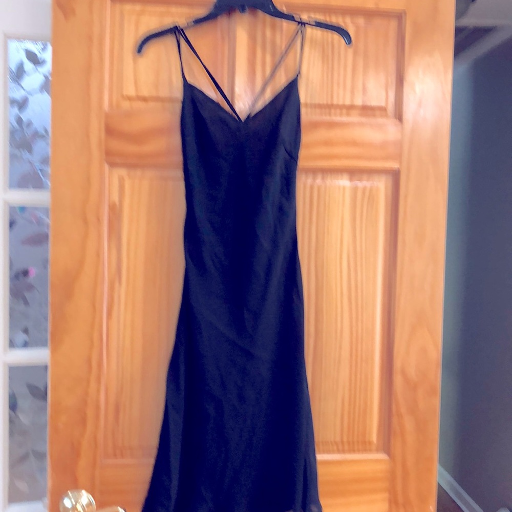 Sheena Silk Dress ,with ,Silver Stones Criss cross back